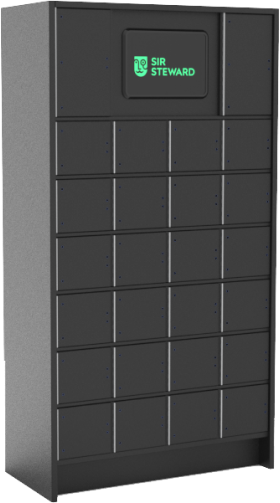 Sir Steward smart locker made for safe distribution of prescriptions in pharmacy