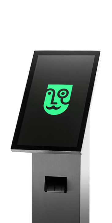 Interior touch screen kiosk